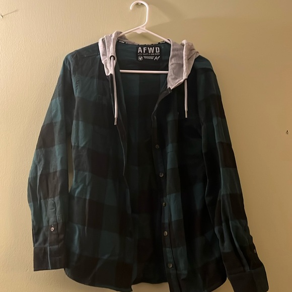 Alpha Forward hooded flannel - Picture 1 of 2